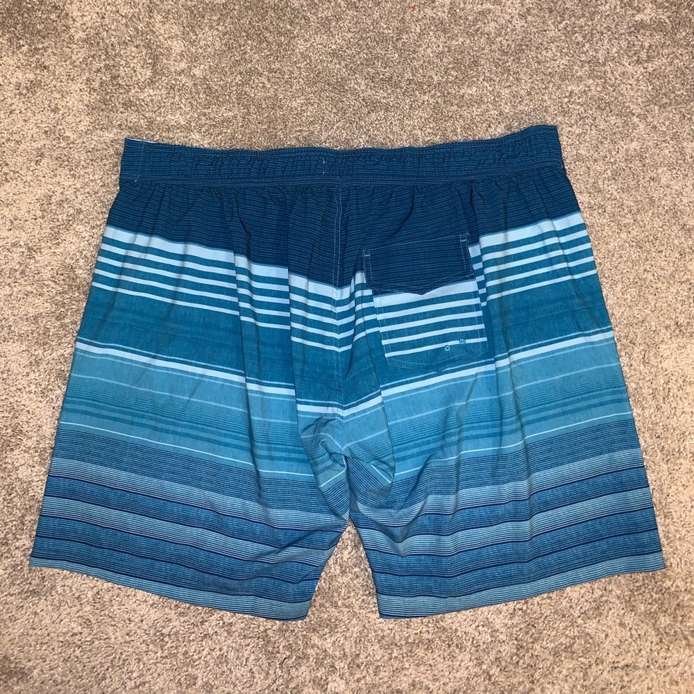 Ocean Coast Advantage Blue & White Swim Trunks 3X - Picture 9 of 10